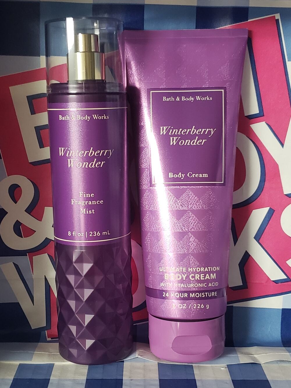 BBW Winterberry Wonder Body Cream & Fine Fragrance Mist Body Care Set